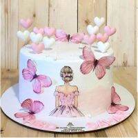 Butterfly Back Girl Happy Birthday Cake Decoration Cake Happy Mothers Day Cake Decorating Party Supplies Cake Decorating Tools