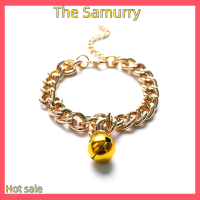 Samurry ✨Hot Sale✨ Car สร้อยคอโซ่หนาสำหรับฝึกสุนัขแมวสัตว์เลี้ยงคิวบาสีทอง6 8 10นิ้ว