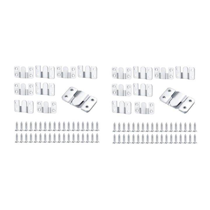 20 Pcs Flush Mount Bracket Interlocking Hang Furniture Connector