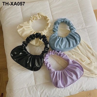 ♈❧ Clouds female bag 2023 new subaxillary dumpling packages texture pleated hand the bill of lading shoulder wholesale fashion