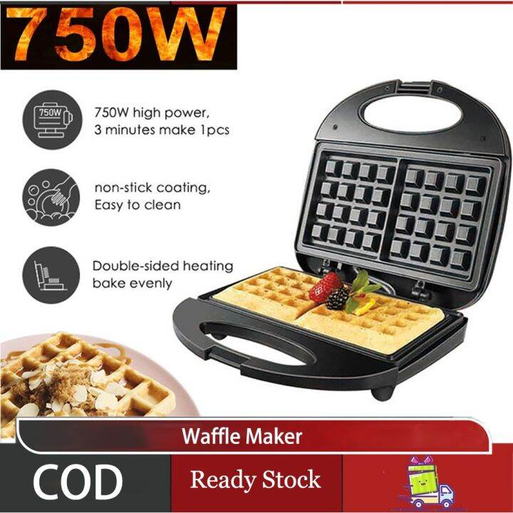 BIG Waffle Maker Machine For Waffles Hash Browns or Any Breakfast Lunch ...