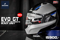 SHARK HELMET หมวกกันน็อคเปิดคาง รุ่น EVO GT CORLOR  SEAN MAT ANTHRACITE BLACK GREY