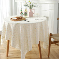 Floral Rectangle Round Tablecloth Pastoral Table Cover Cotton Linen Picnic Cloth Background Cloth Home Dinning Table Decoration