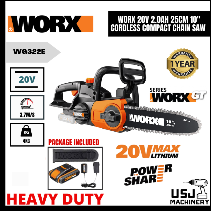 WORX 20V 2.0Ah Li Ion 25cm 10