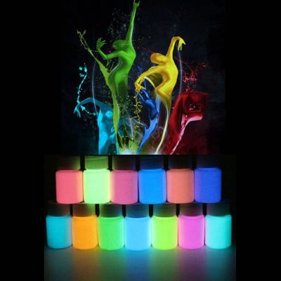 8สี Super Bright Luminous อีพ็อกซี่เรซิ่น Pigment Body Art UV Body Paint ชุดคริสตัลแม่พิมพ์สบู่ทำ Drop Ship