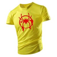 Four Seasons fashion casual sports 2D printed spider adult crewneck short sleeve large size mens T-shirt loose quick dry