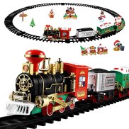 1 Set Christmas Train, Electric Train with Light and Sound Operated Train