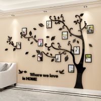 3D Acrylic Sticker Tree Mirror for Wall Decal DIY Photo Frame Family Photo Tree Branch PVC Wall Stickers Mural Art Home Decor Wall Stickers  Decals