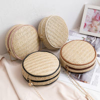 Mode Shop Woven Rattan Bag Round Straw Shoulder Bag Small Beach HandBags Women Summer Hollow Handmade Messenger Crossbody Bagsger Bag