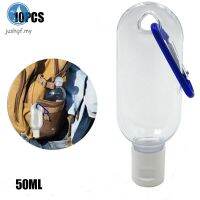 JSF 10 Pcs Empty Refillable Bottle with Key Ring Transparent Bottles Portable for Travel