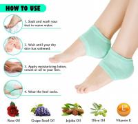 Vitamin Gel Socks ถุงเท้าเจลบำรุงส้นเท้าช่วยบำรุงส้นเท้าที่แตก แห้งกร้านกลับมานุ่มเนียนจากส่วนผสม เจลธรรมชาติ วินตามิน ว่านหางจระเข้ เจลโจโจ้บรา ช่วยบำรุงเข้าอย่างตรงจุด