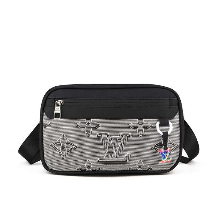 Louis Vuitton Messenger Multipocket Patchwork Monogram Eclipse Canvas and Printed Leather Black