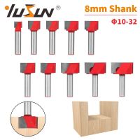 YUSUN 8MM Shank ทําความสะอาดด้านล่างบิตเราเตอร์บิต CNC คาร์ไบด์ตัดงานไม้เครื่องตัดมิลลิ่งสําหรับไม้ Bit Face Mill เครื่องมือ