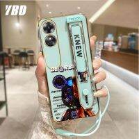 เคสโทรศัพท์ YBD สำหรับ OPPO A17 A17K A78 A98 F23 5G A1 Pro ตัวชุบโลหะหรูหราแบบหมีดั้งเดิมมาพร้อมกับสายรัดข้อมือและฟรีสายคล้อง