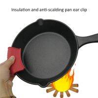 Silicone Anti Scalding Pan Clip Handle Cover Pan Shovel Anti-Scalding Heat Insulation Soup Pot Fixed Clip Kitchen Cooking Tool Pots Pans