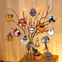 ฮาโลวีน halloween accessories SUNNYDOLL ลูกตาไฟทรงกลม ธงฮาโลวีน โกสต์ผี ฟักทองฟักทองฟักทอง แบนเนอร์สวนรูปผี สร้างสรรค์และสร้างสรรค์ 3D ธงบ้านผีสิง เทศกาลฮาโลวีน