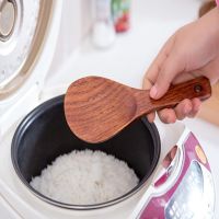 Kitchen Turner Spatula Rice Spoon Long Wooden Turner Pancakes Shovel Wood Rice Paddle Spoon Cooking Utensils Kitchen Accessories