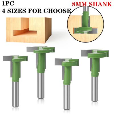 1pc 8mm Shank－T－Type Jointing Slotting Cutter T-Track Slotting T-Slot Wood Router Bit Milling Cutters สําหรับไม้