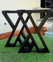 MPT2Wood-Steel ขาโต๊ะเหล็ก ขาโต๊ะกลาง ขาเก้าอี้ม้านั่ง  3D-X  Model MPT-48 30x40cm ดำด้าน 1คู่(2ชิ้น)  Coffee Table Legs Iron ขาเหล็กโต๊ะ ขาโต๊ะล๊อฟท์ ขาโต๊ะสั่งทำ