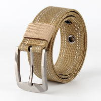 Alloy Pin Buckle Stitched Canvas Belt Tactical Nylon ided Belt New Version Of Casual Mens Textured Outdoor Overalls Belt