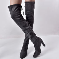 DUDELI Size 34-43 2018 New Shoes Women Boots Black Over the Knee Boots Sexy Female Autumn Winter lady Thigh High Boots