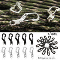 4/8Pcs Hang Buckle EDCเอาชีวิตรอดเกียร์กลางแจ้งHookอลูมิเนียมขนาดเล็กโลหะผสมคลิปหนีบผมสปริงD-แหวนพวงกุญแจDตั้งแคมป์ล็อคKeyring