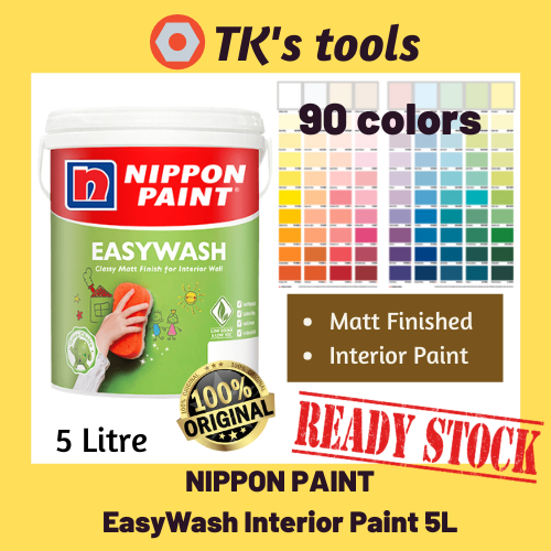 NIPPON PAINT EasyWash 5 Liter Nippon Easy Wash Nippon Interior Paint