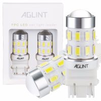 Aglint 2ชิ้น T25 3157 P27/7W นำหลอดไฟรถยนต์5730 24smd รถแสงไฟขาวจัดหลังไฟเบรคเลี้ยว12V 24V