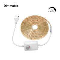 Super Bright 2835 Dimmable AC220V LED Strip Light 120ledsm Waterproof 1M-20M Kitchen LED Light Ribbon Outdoor Garden Lamp Tape