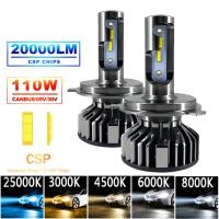 H7 H4 Car Headlights LED Bulbs CSP CANBUS Chip 110W 20000LM 12V 24V Auto LED Lamp Car H3 H1 H11 H9 9005 9006 HB3 HB4 Fog Lights Bulbs  LEDs  HIDs