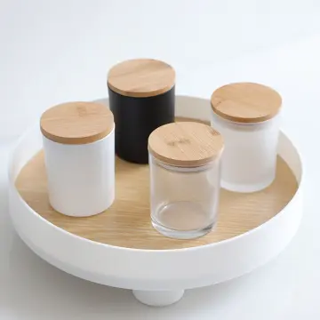 Clear Straight Bottom Glass Candle Cup with Wooden Lids - China Straight  Bottom Candle Cup and Candle Holder with Wooden Lid price