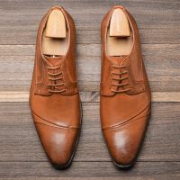 Social male shoe business comfortable Derby shoes Stylish Gentlemans formal shoes men