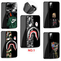 Casing หรับ OPPO F5 A73 F7 F9 Pro A7X F11 F17 F19 A74 A95 Pro Find X3 Pro Lite Neo R9 R9s F1 Plus A76 Reno 7 7Z 6Z Bape shark Pattern Phone เคสโทรศัพท์