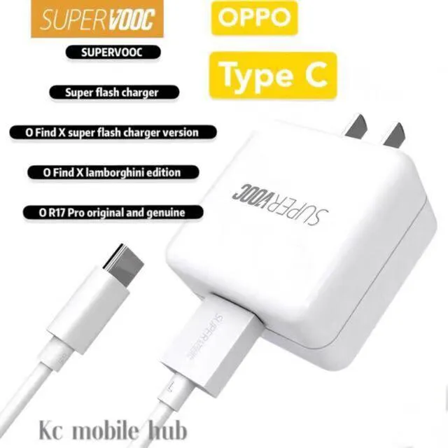 Original OPPO R17pro Find X Reno R17 5A Type c Super VOOC Charger 50W |  Lazada PH