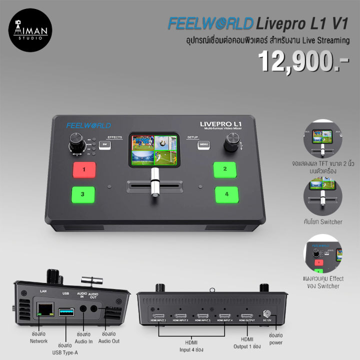 Capture Card &amp; Switcher Feelworld LIVEPRO L1 V1