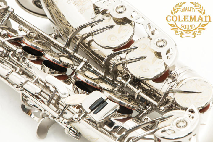 แซกโซโฟน-saxophone-alto-coleman-clc-553a-nickel-plated