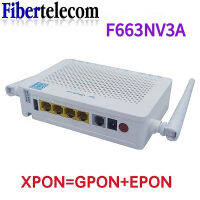 Used Original GPON EPON ONU F663NV3A 1GE+3FE+1TEL+1USB+WiFi English version Fiber modem network router XPON