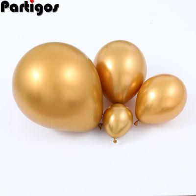 18inch 12inch 10inch 5inch Metallic Chrome Balloons Latex Wedding Birthday Party Decoration Gold Silver Baloons Ball Supplies Balloons