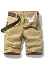 xixibeauty Classic Design Lightweight Cotton Cargo Shorts, Mens Casual Multi Pocket Cargo Shorts For Summer Outdoor