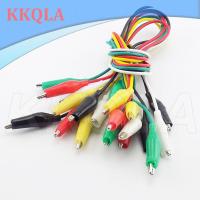 QKKQLA 10pcs Alligator Crocodile Clips Cable Test Leads Jumper Wire Cord Electric Repair DIY Roach Clip Electrical Randomly Color Clips