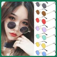 JLY55OZPQ พังก์สไตล์ แว่นกันแดดกลมเล็ก การป้องกัน UV400 สีสันสดใส แว่นตากันแดดฮิปปี้ ทันสมัยและทันสมัย เฉดสีวงกลม สำหรับผู้หญิงและผู้ชาย