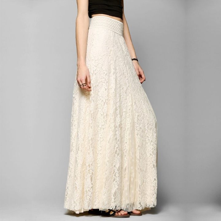 cc-layer-pleated-skirt-elastic-waist-floral-ankle-length-streetwear