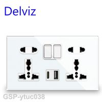 2023ytuc038 Delviz 18W Type-C เบ้าติดผนังควบคุมพอร์ตชาร์จเร็ว13A แผงเต้ารับแผงเต้ารับ USB