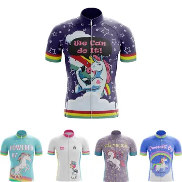 Powered by Unicorn - Men's Cycling Kit Bike Jersey and Bib Shorts Full Set / M