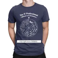 The It Professional Wheel Of Answers Tshirts Men Cotton T Shirts Programmer Programming Software Engineer Tees