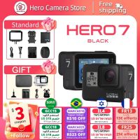 กล้อง Gopro Hero 7กรอบ4K60สีดำ12MP ภาพถ่ายกล้องวิดีโอแบบเรียลไทม์สตรีมมิ่งกลางแจ้งป้องกันการสั่นไหวกล้อง HD กล้องดิจิตอล