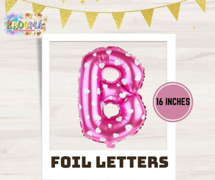 LETTER B FOIL BALLOON PINK 16INCH | Lazada PH