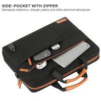 Waterproof Laptop Bag Carrying Bag Shoulder Bag Briefcase with USB Charging Port for 14" 15.6" 17.3" Notebook