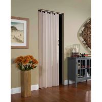 Deco Folding Door 36-inch x 80-inch Linen Color Quiet smooth and easy to install