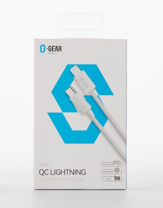 s-gear-cl001-qc-lightning-cable-1m-สายชาร์จ-ของแท้-ประกัน-2ปี